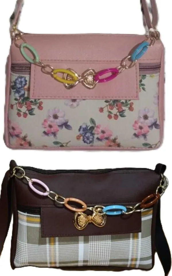 Pink_And_Brown_PU_Sling_Bag_For_Women_Pack_Of_2