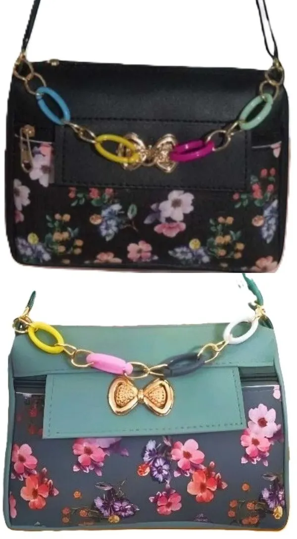 Black_And_Green_PU_Sling_Bag_For_Women_Pack_Of_2
