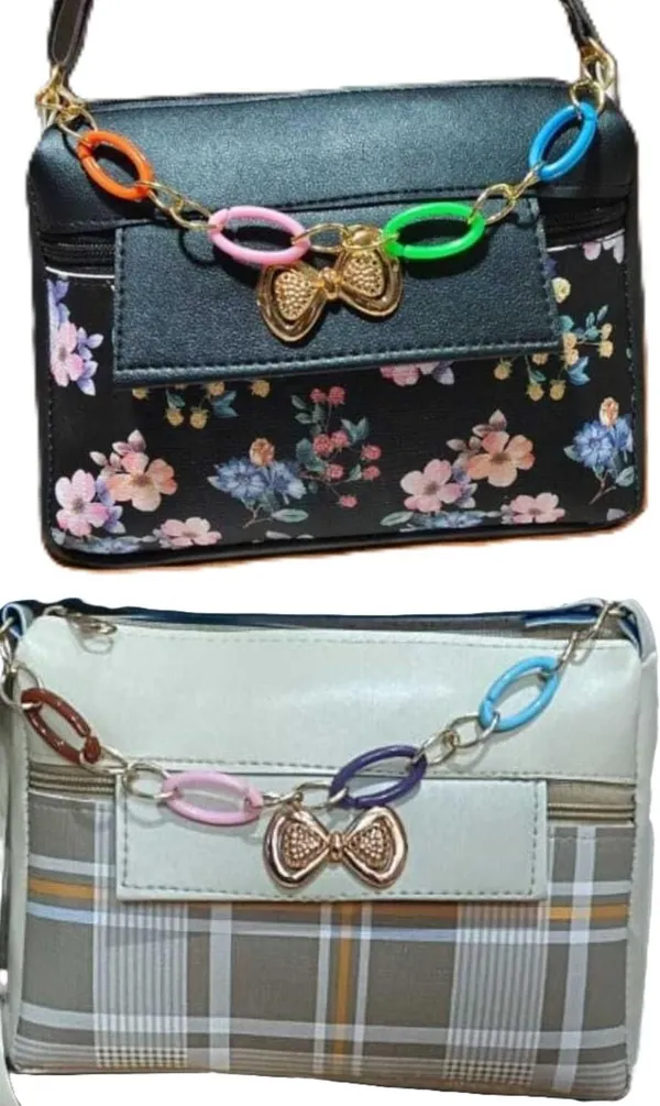 Black_And_Green_PU_Sling_Bag_For_Women_Pack_Of_2