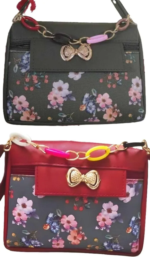 Black_And_Green_PU_Sling_Bag_For_Women_Pack_Of_2