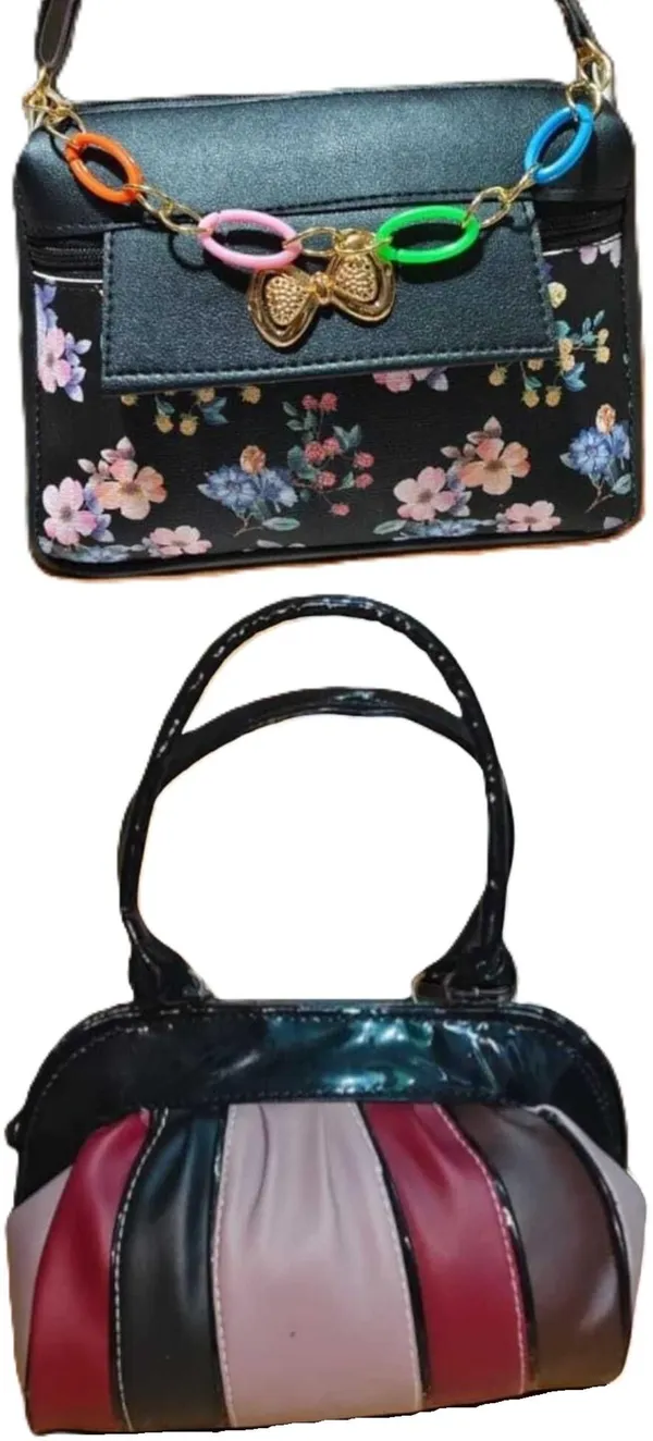 Black_And_Khaki_PU_Sling_Bag_For_Women_Pack_Of_2