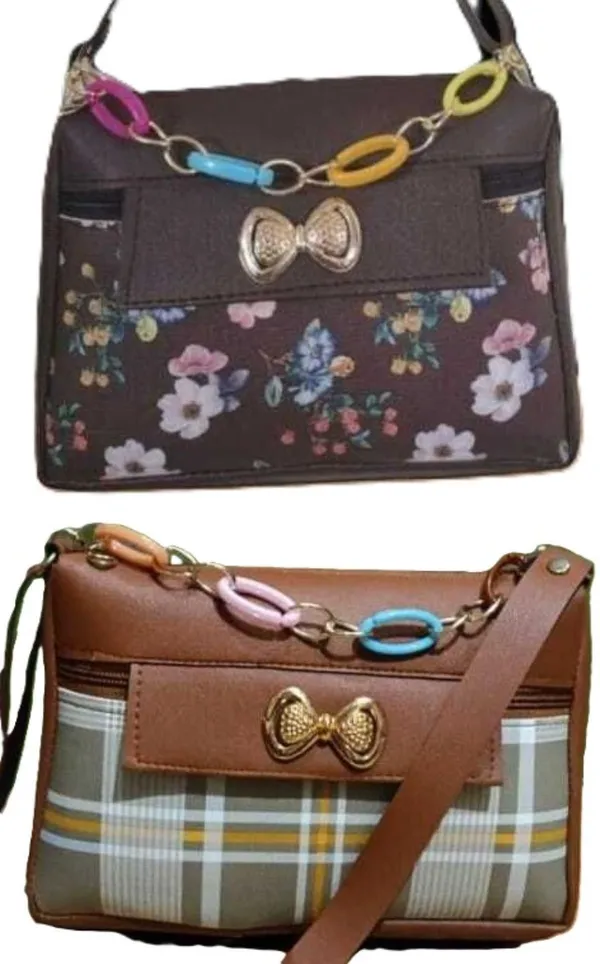 Brown_And_Tan_PU_Sling_Bag_For_Women_Pack_Of_2
