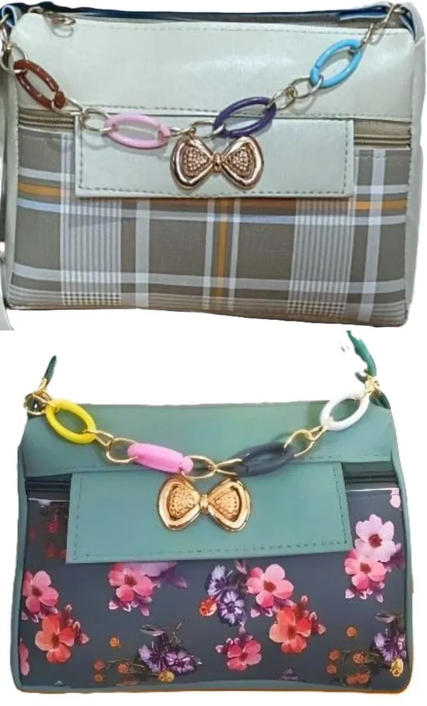 Brown_And_Green_PU_Sling_Bag_For_Women_Pack_Of_2