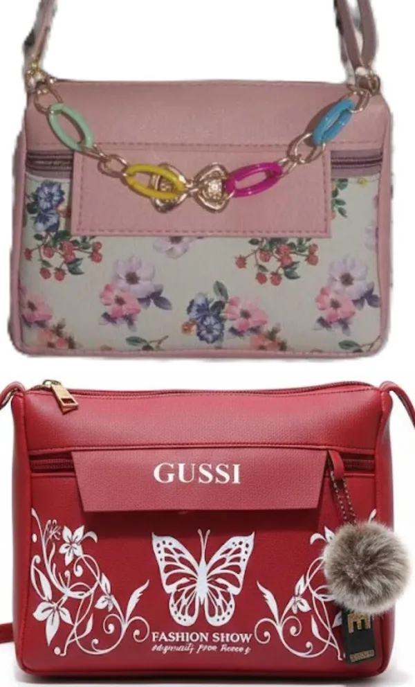 Brown_And_Pink_PU_Sling_Bag_For_Women_Pack_Of_2