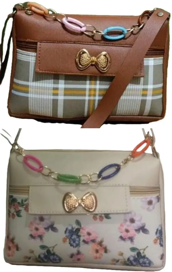 Brown_And_Maroon_PU_Sling_Bag_For_Women_Pack_Of_2