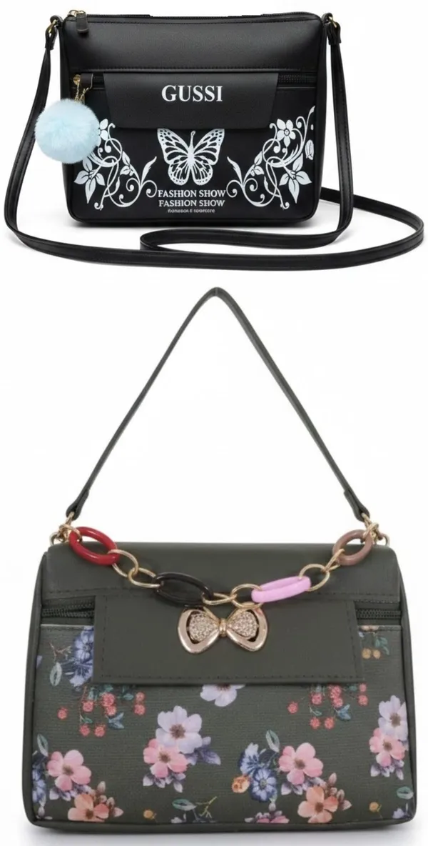 Brown_And_Maroon_PU_Sling_Bag_For_Women_Pack_Of_2