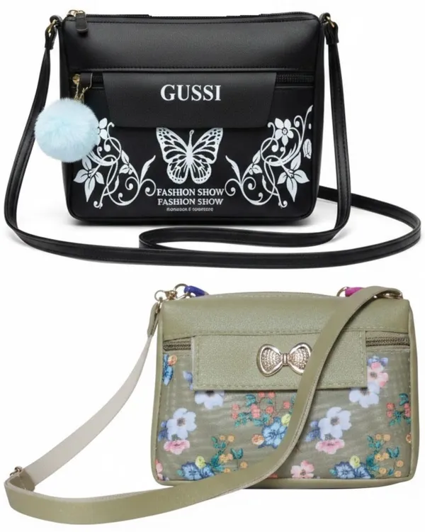 Pink_And_Green_PU_Sling_Bag_For_Women_Pack_Of_2