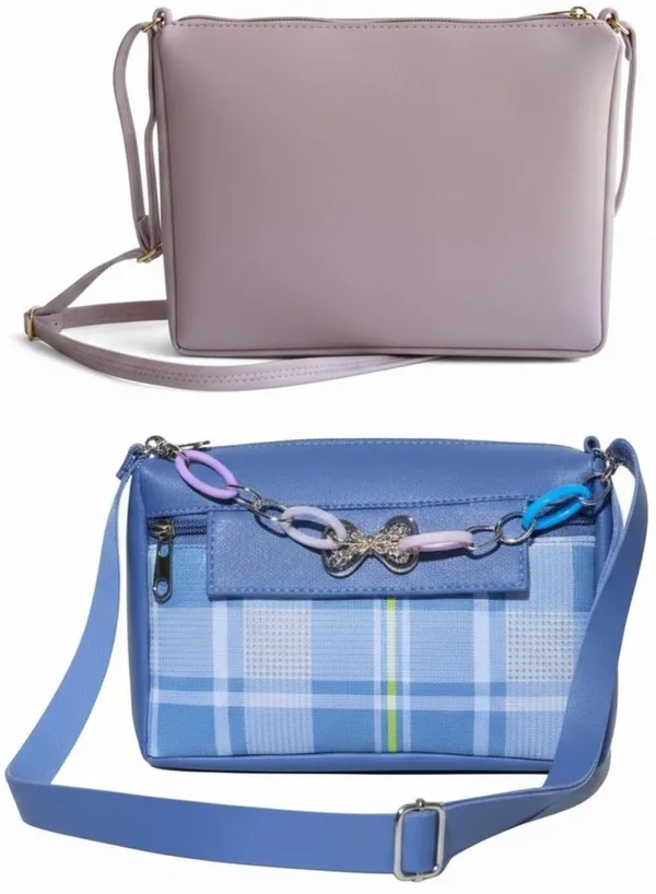 White_And_Maroon_PU_Sling_Bag_For_Women_Pack_Of_2