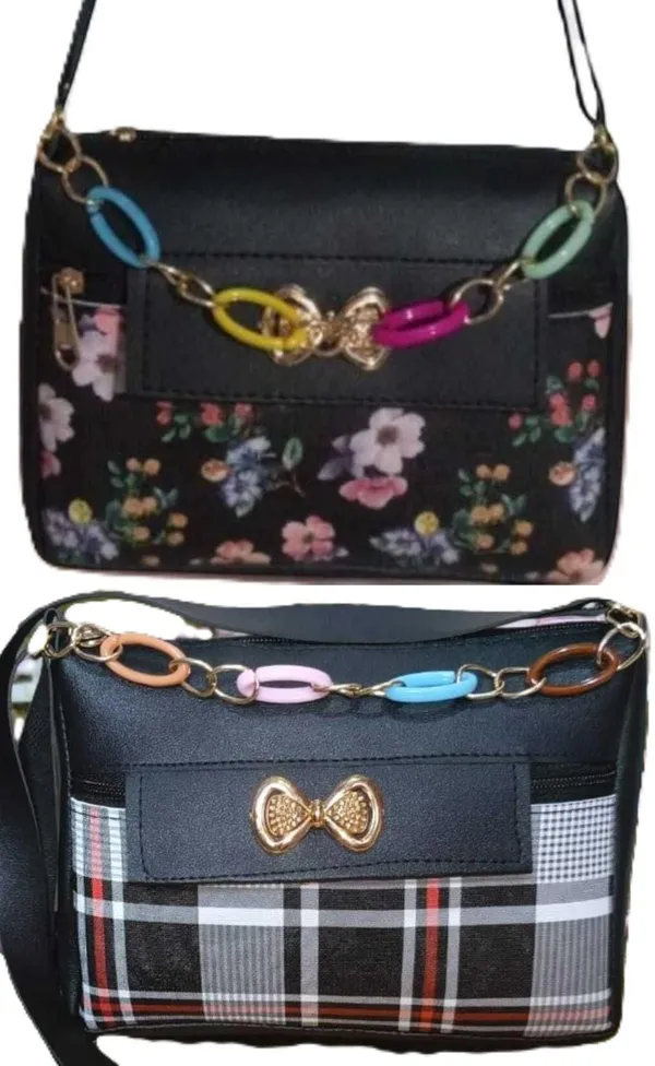 White_And_PUrple_PU_Sling_Bag_For_Women_Pack_Of_2