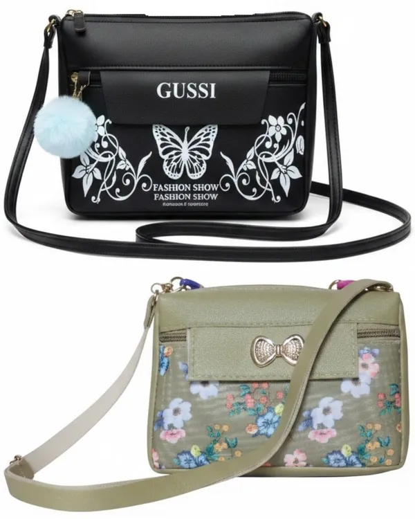 White_PU_Sling_Bag_For_Women_Pack_Of_2