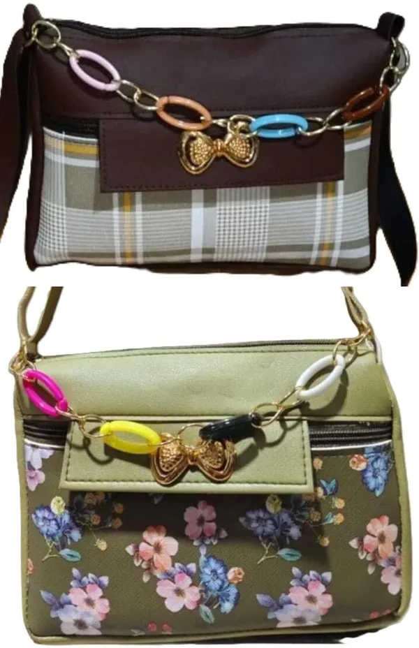 Tan_And_Pink_PU_Sling_Bag_For_Women_Pack_Of_2