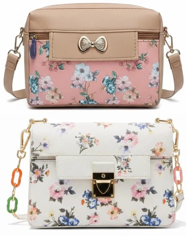 Tan_And_White_PU_Sling_Bag_For_Women_Pack_Of_2