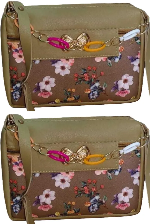 Green_And_PUrple_PU_Sling_Bag_For_Women_Pack_Of_2