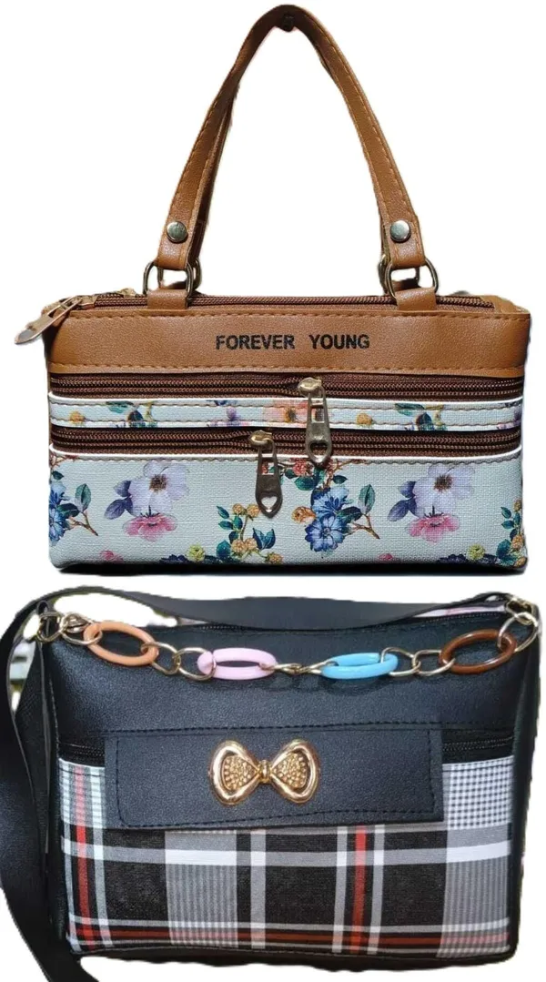 Green_And_Pink_PU_Sling_Bag_For_Women_Pack_Of_2