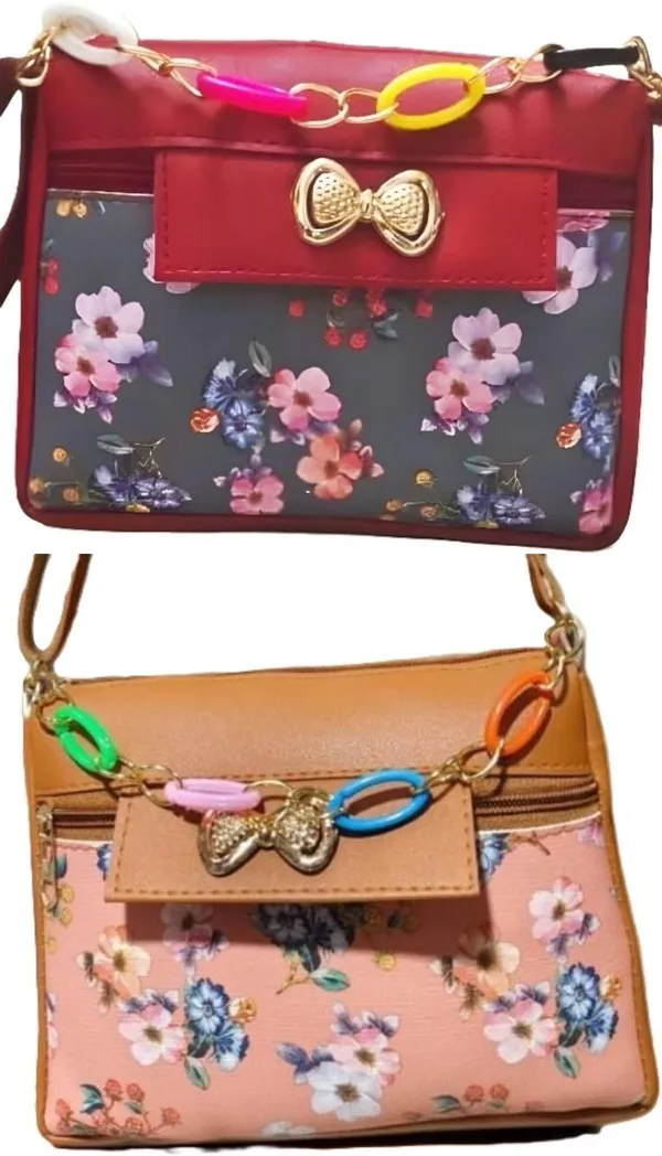 Maroon_And_Tan_PU_Sling_Bag_For_Women_Pack_Of_2