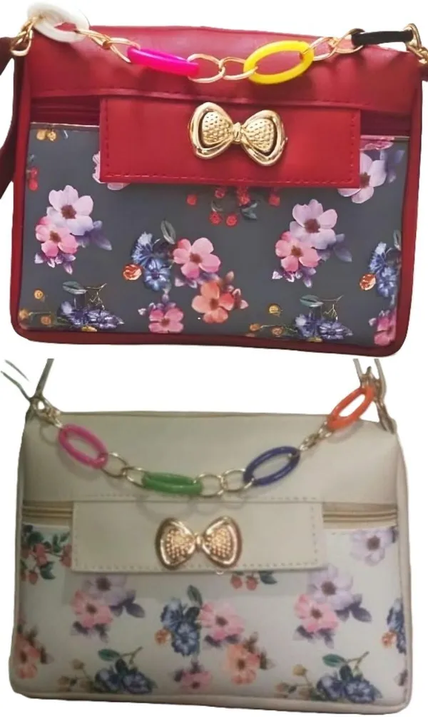 PUrple_And_Tan_PU_Sling_Bag_For_Women_Pack_Of_2