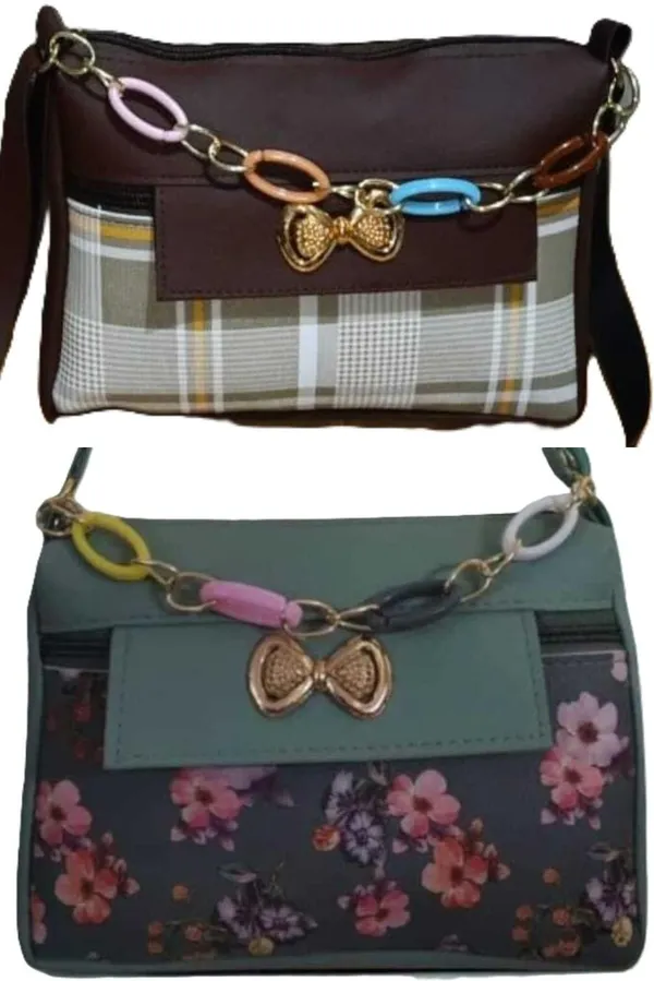 PUrple_And_White_PU_Sling_Bag_For_Women_Pack_Of_2