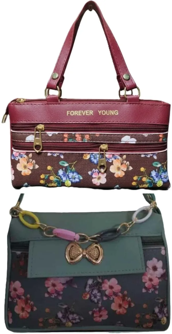 Tan_And_Grey_PU_Sling_Bag_For_Women_Pack_Of_2