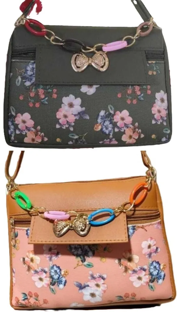 Tan_And_Green_PU_Sling_Bag_For_Women_Pack_Of_2