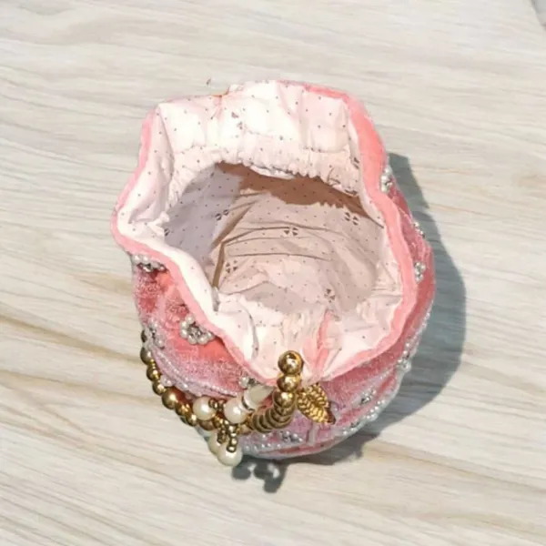 Pink_Velvet_Potli_For_Women