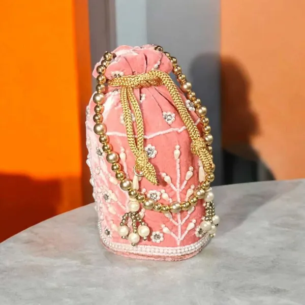 Pink_Velvet_Potli_For_Women