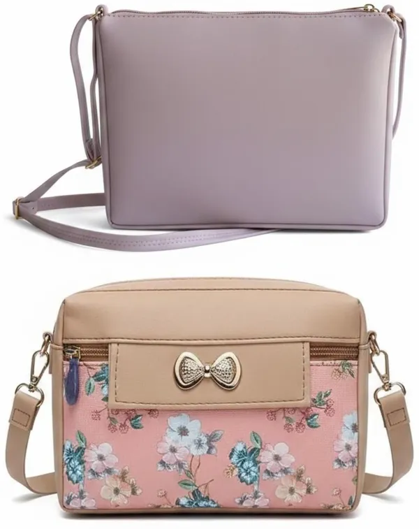 Pink_PU_Sling_Bag_For_Women_Pack_Of_2
