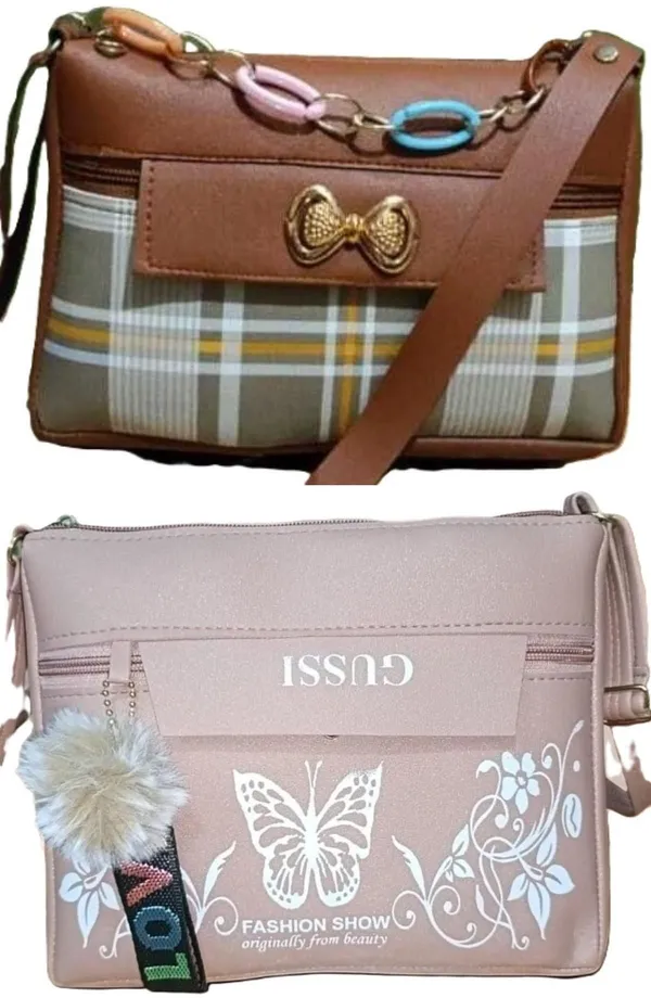 Blue_And_Maroon_PU_Sling_Bag_For_Women_Pack_Of_2