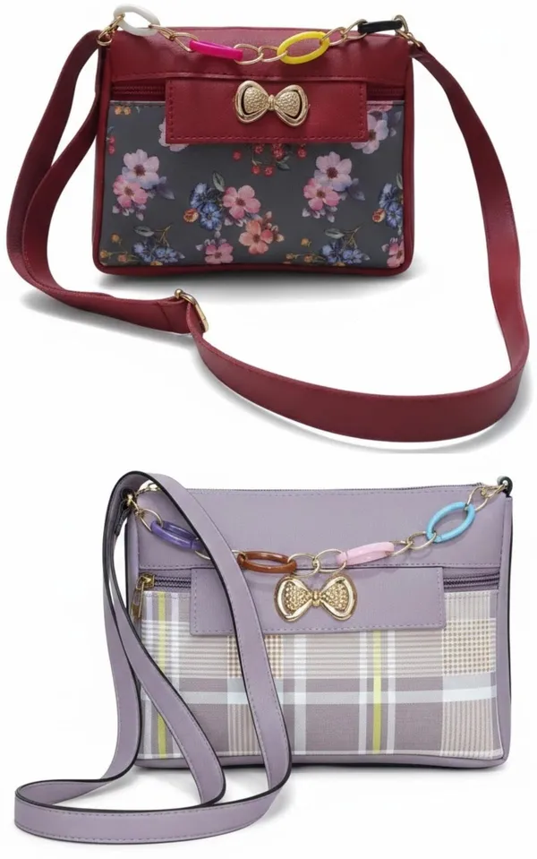 Maroon_And_Black_PU_Sling_Bag_For_Women_Pack_Of_2