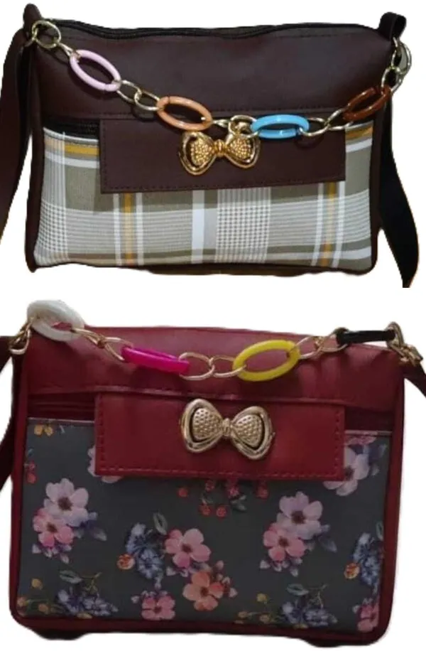 Pink_And_Black_PU_Sling_Bag_For_Women_Pack_Of_2