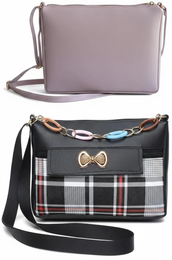 Black_And_Blue_PU_Sling_Bag_For_Women_Pack_Of_2