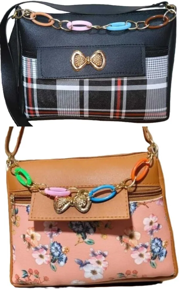 Black_And_Green_PU_Sling_Bag_For_Women_Pack_Of_2