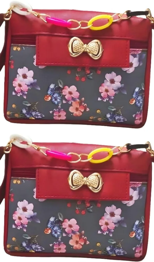 Brown_And_Pink_PU_Sling_Bag_For_Women_Pack_Of_2