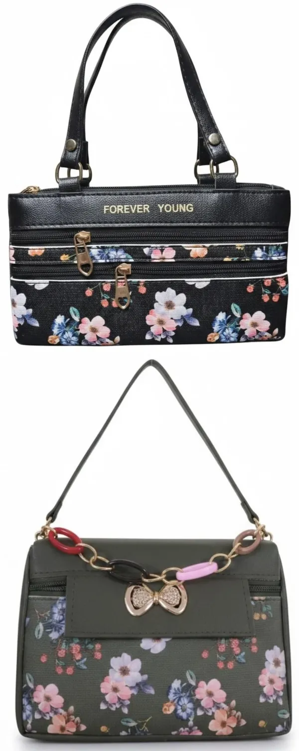 Black_And_Green_PU_Sling_Bag_For_Women_Pack_Of_2