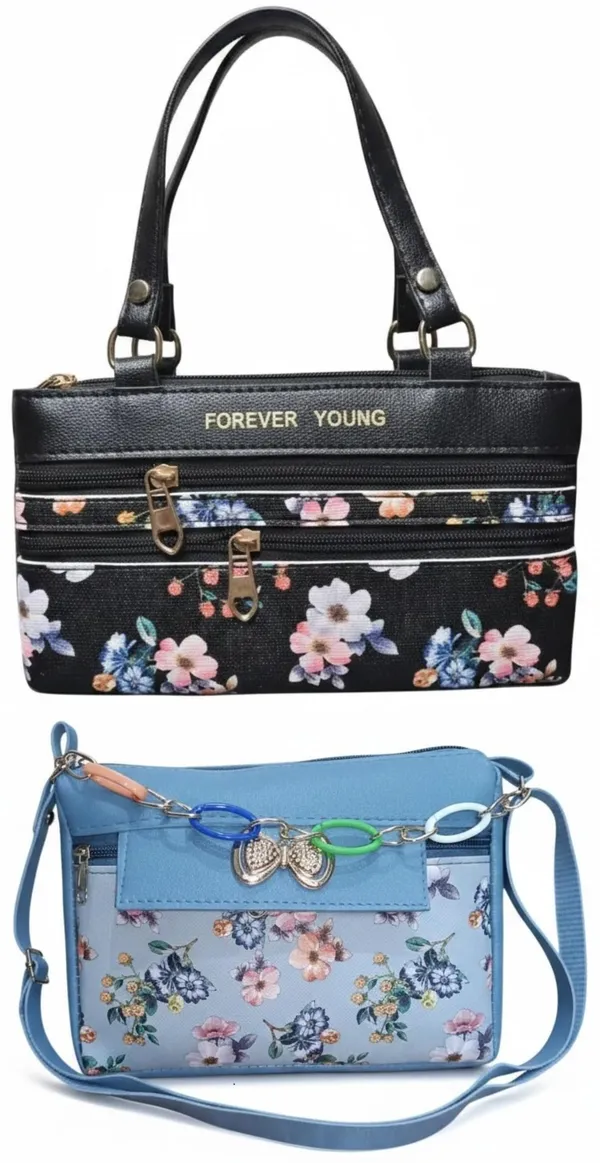 Pink_And_Tan_PU_Sling_Bag_For_Women_Pack_Of_2