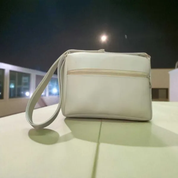 White_And_Tan_PU_Sling_Bag_For_Women_Pack_Of_2