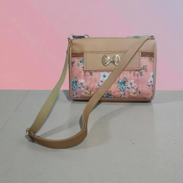 PUrple_And_Tan_PU_Sling_Bag_For_Women_Pack_Of_2