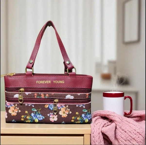 PUrple_And_Pink_PU_Sling_Bag_For_Women_Pack_Of_2