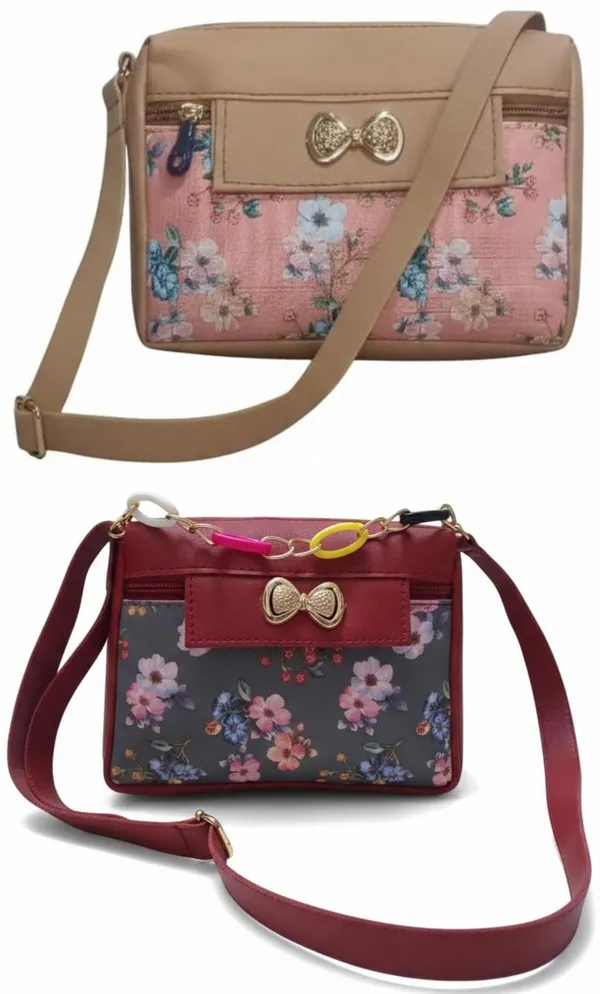 Tan_And_PUrple_PU_Sling_Bag_For_Women_Pack_Of_2