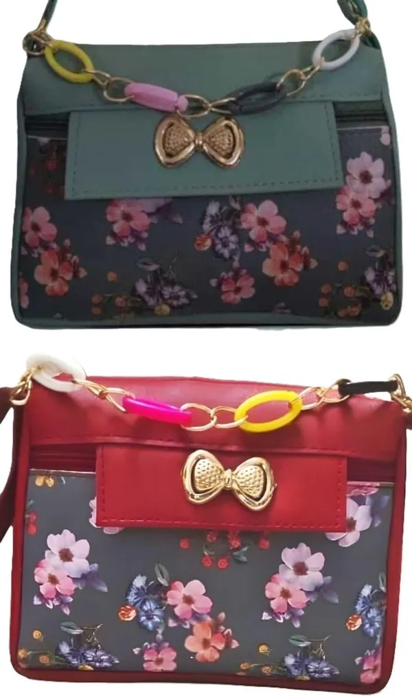 Black_And_Green_PU_Sling_Bag_For_Women_Pack_Of_2