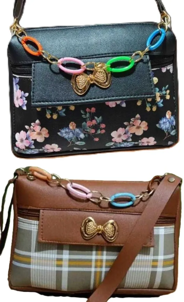 Green_And_Grey_PU_Sling_Bag_For_Women_Pack_Of_2