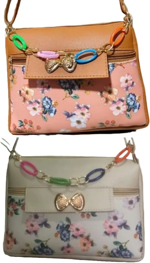 White_And_Brown_PU_Sling_Bag_For_Women_Pack_Of_2