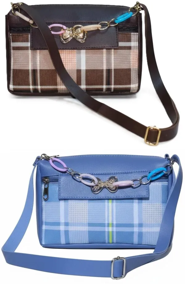 Brown_And_Blue_PU_Sling_Bag_For_Women_Pack_Of_2