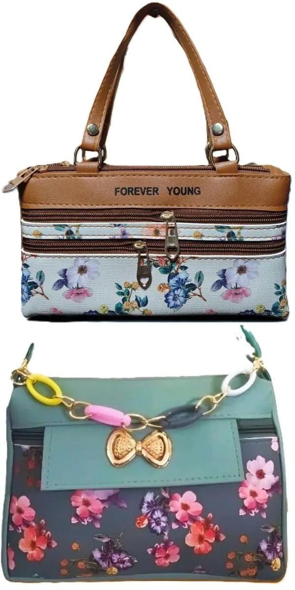 Pink_And_Grey_PU_Sling_Bag_For_Women_Pack_Of_2