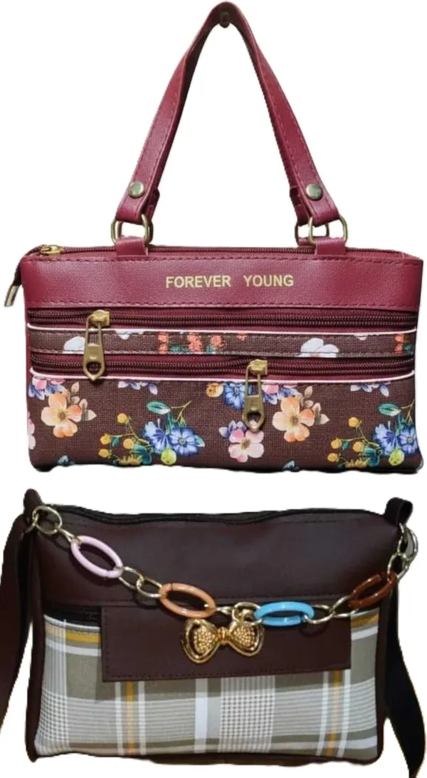 Pink_And_Grey_PU_Sling_Bag_For_Women_Pack_Of_2