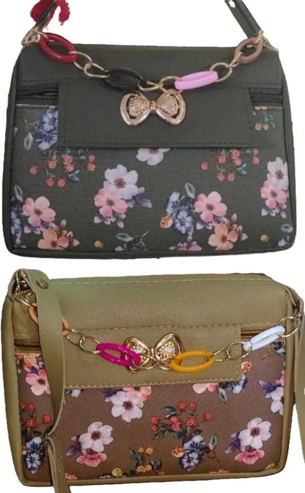 Brown_And_Grey_PU_Sling_Bag_For_Women_Pack_Of_2