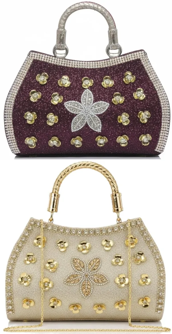 Brown_And_White_PU_Clutches_For_Women