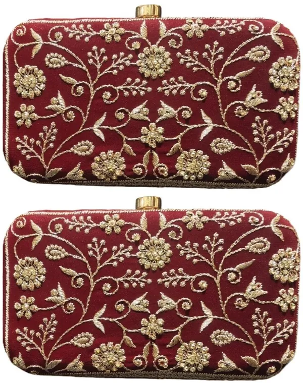 Red_PU_Clutches_For_Women