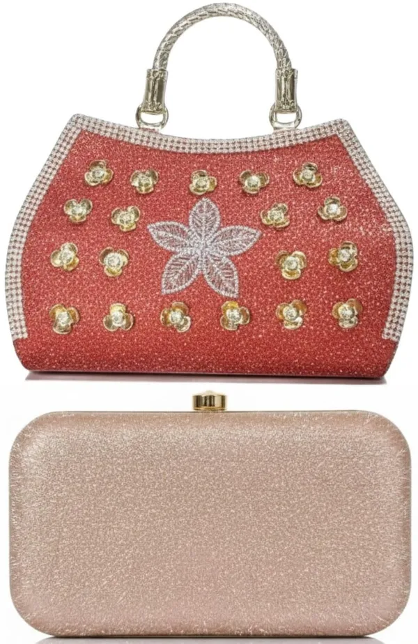 Red_And_Pink_PU_Clutches_For_Women
