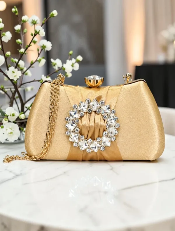 Women’s_Gold_Luxury_Crystal_Clutch_Purse_with_Maroon_Round_Stone_|_Elegant_Bridal_Party_Wear_Handbag_for_Wedding_&_Evening_Use