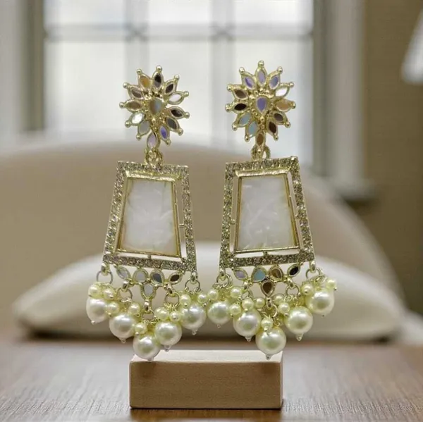 White_Alloy_Earring_Set_For_Women_Pack_Of_2